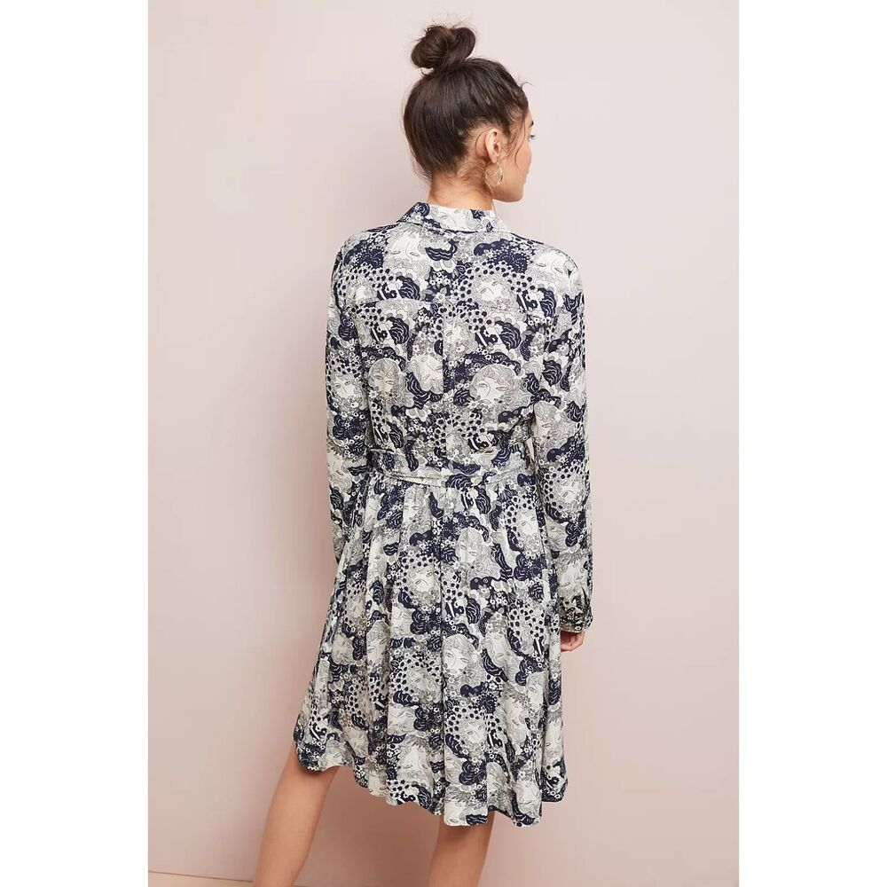 Anthropologie 34 of 52 Conversations Floral Face Print Shirtdress 8